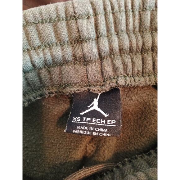 Nike Air Jordan Joggers Men's XS Green Shield Fleece Athletic Sports Sweatpants - Picture 7 of 8